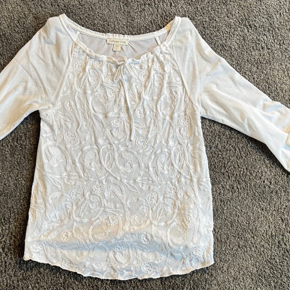 Coldwater Creek white blouse, size 8